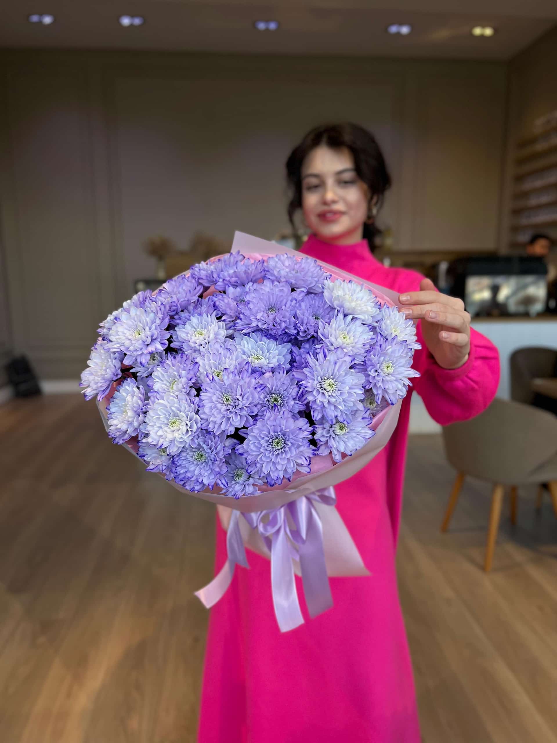 Хризантема сиреневая 9 шт