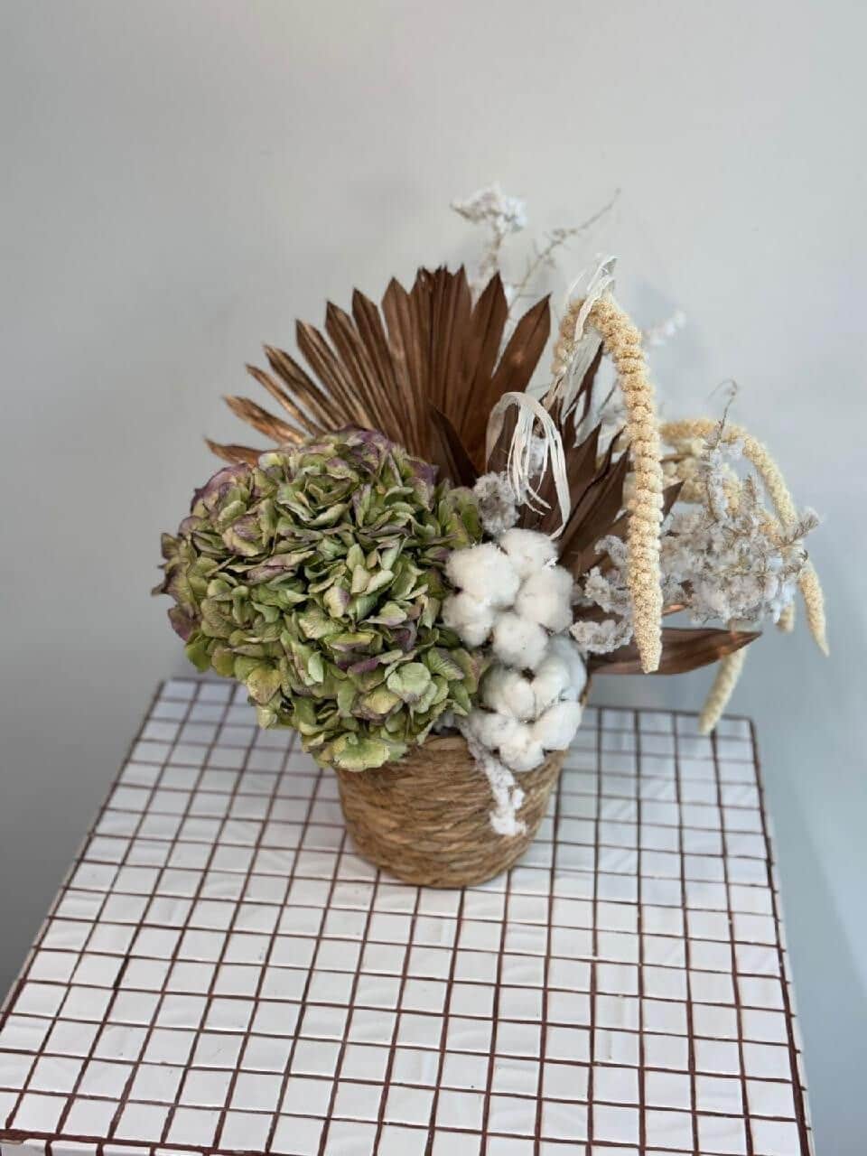 Arrangement of dried flowers