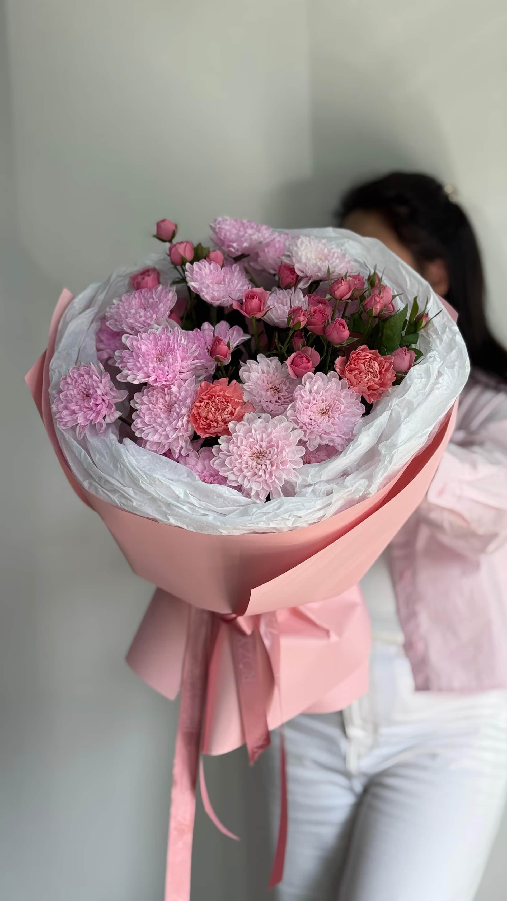 Гүл шоғы “Rose” өлшемі S — Бұта раушан Sophie, Хризантема бұта