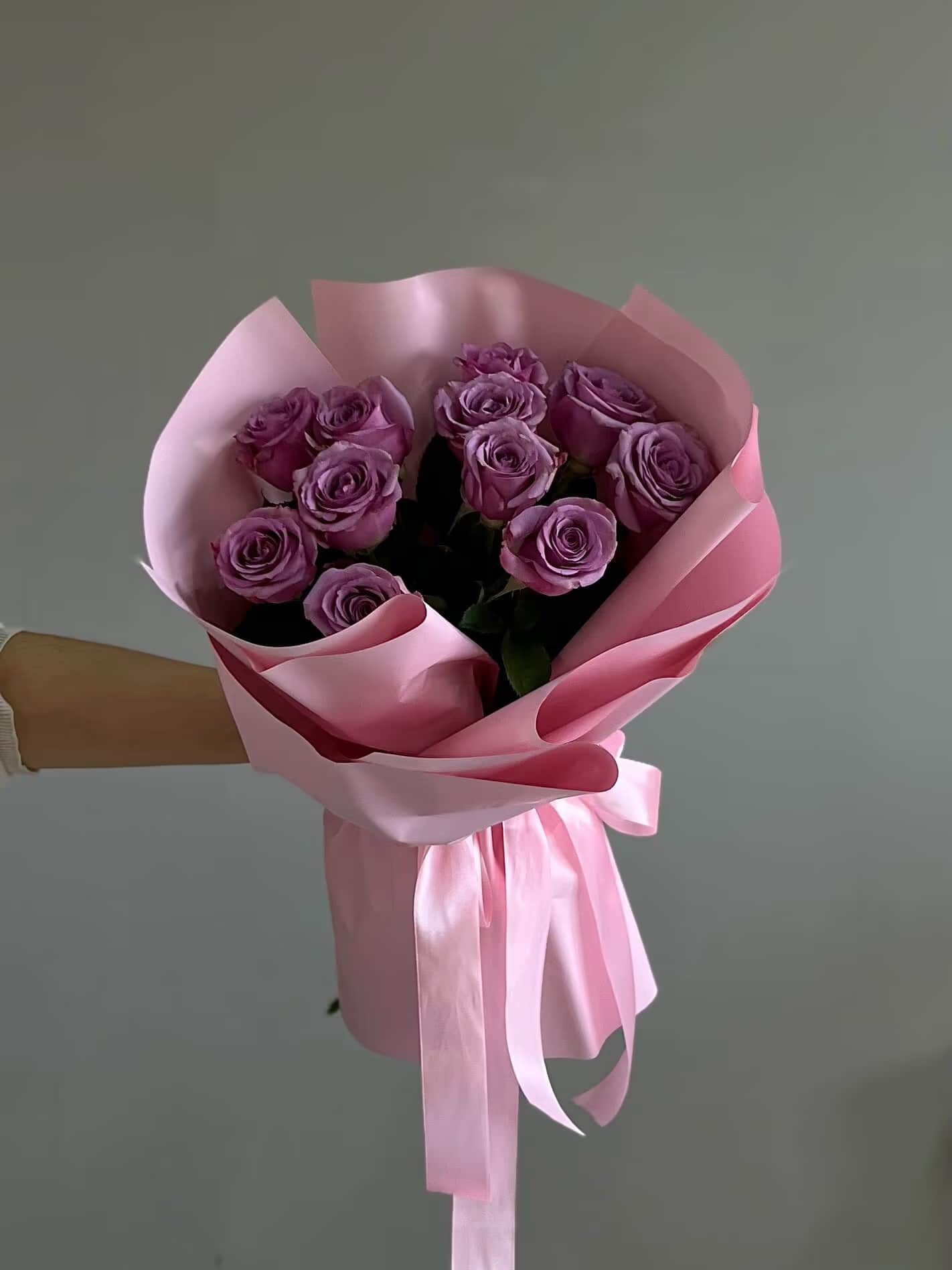 11 purple roses