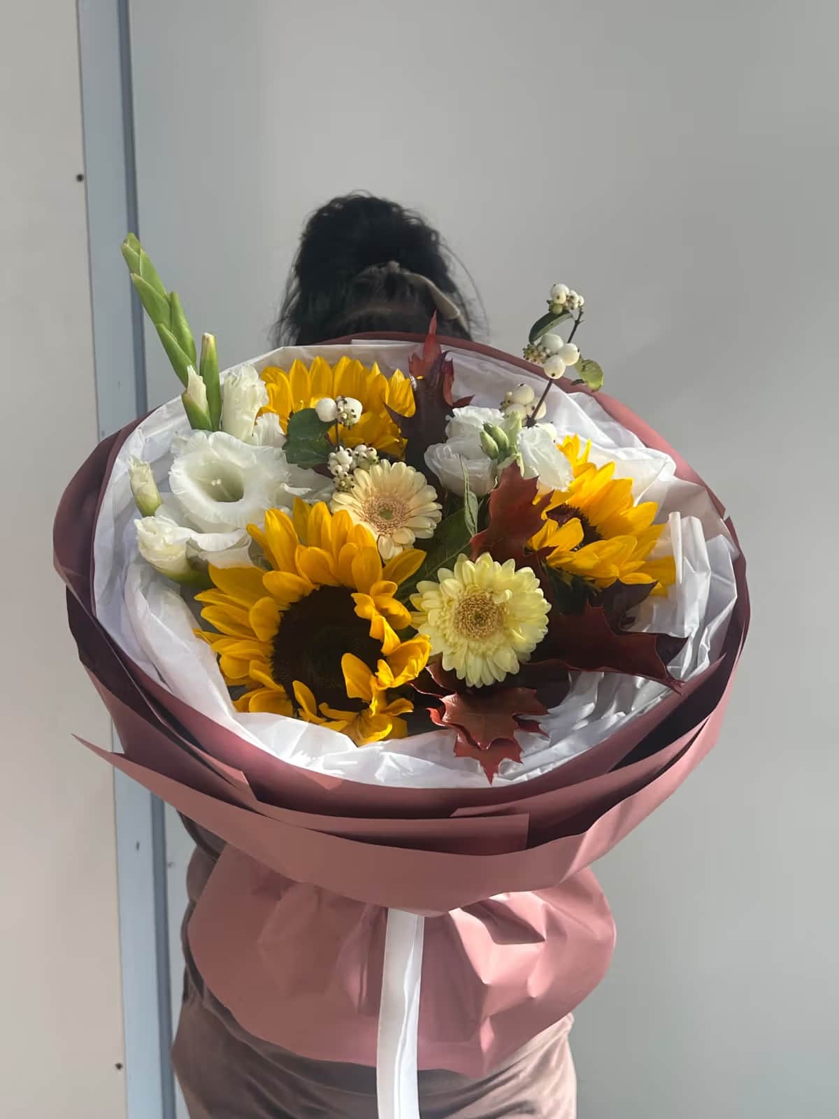 «Солнечные мечты» — Gerbera mini, Eustoma