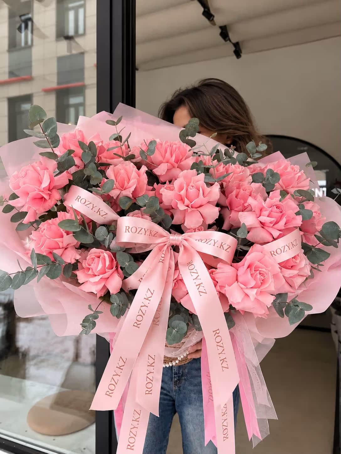 Basket "Rose Dream" — Eucalyptus cinerea XL