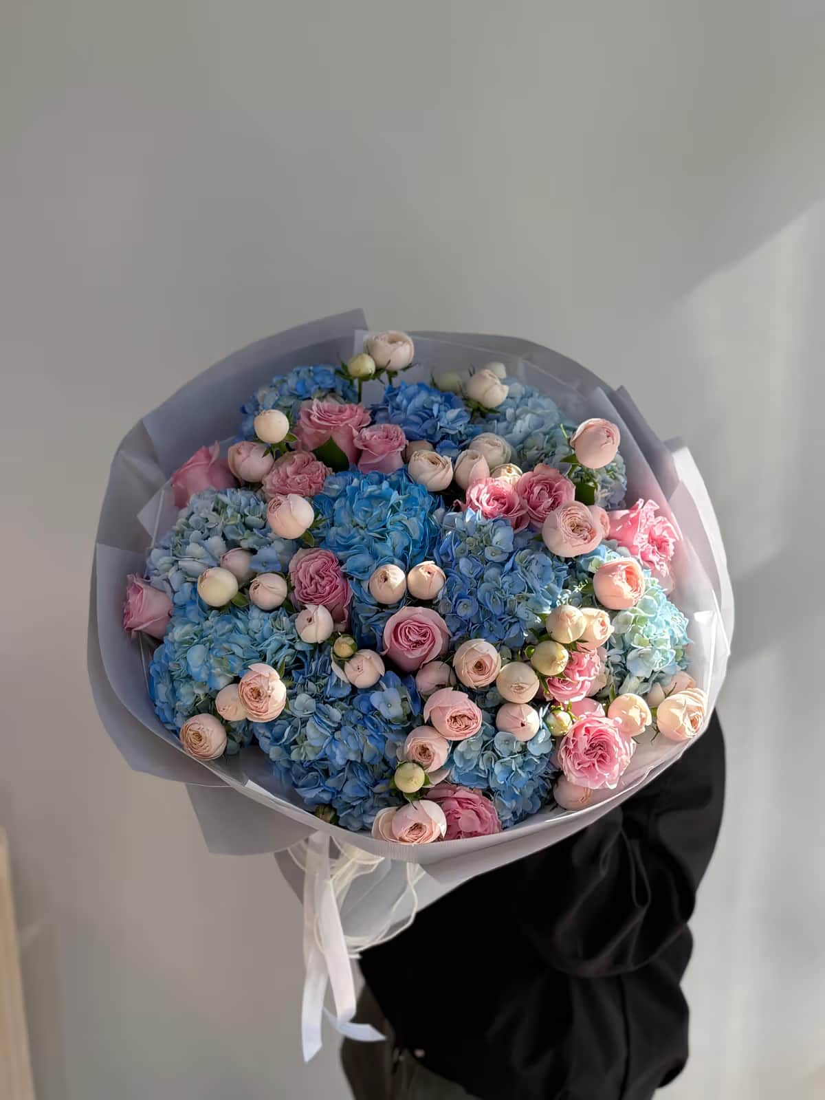 Designer bouquet Secret LOVE — Hydrangea, Spray rose premium