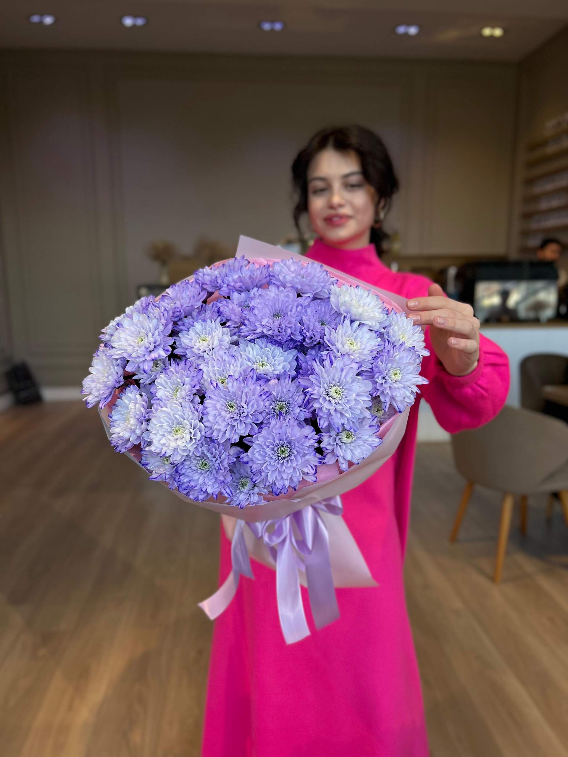 Хризантема сиреневая 9 шт