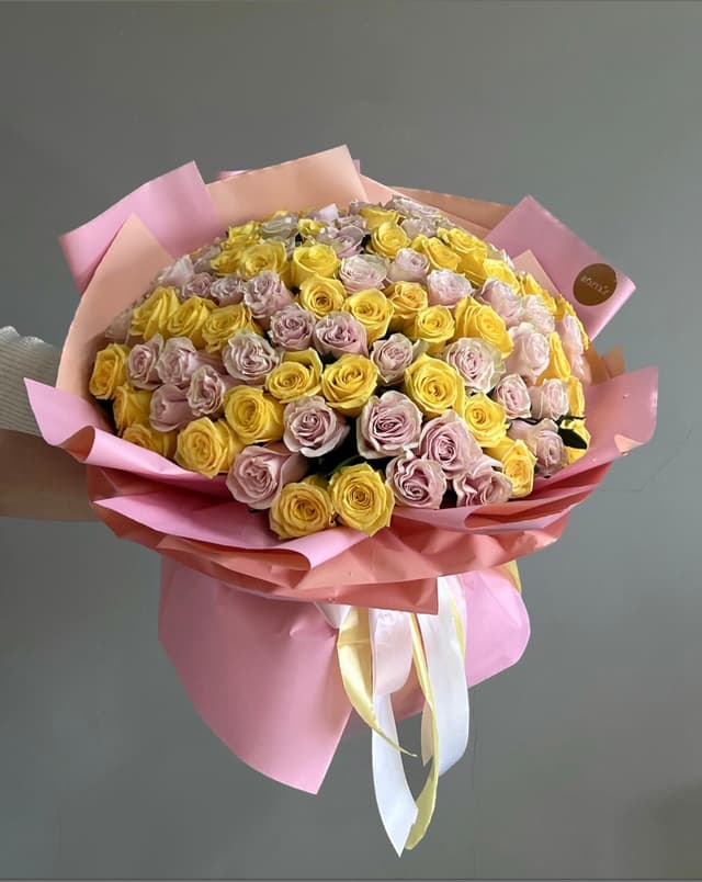 Mix 101 light pink/yellow roses