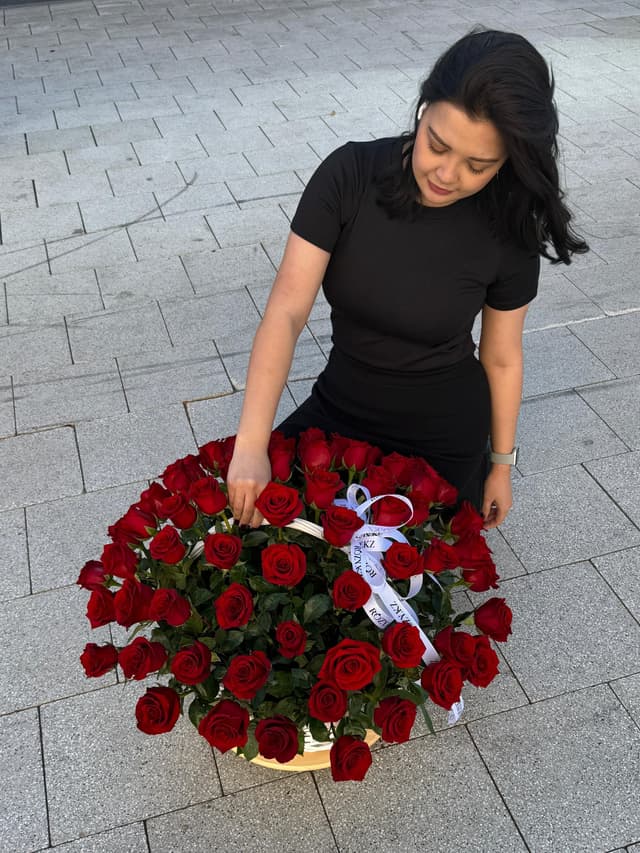 Basket 51 red roses