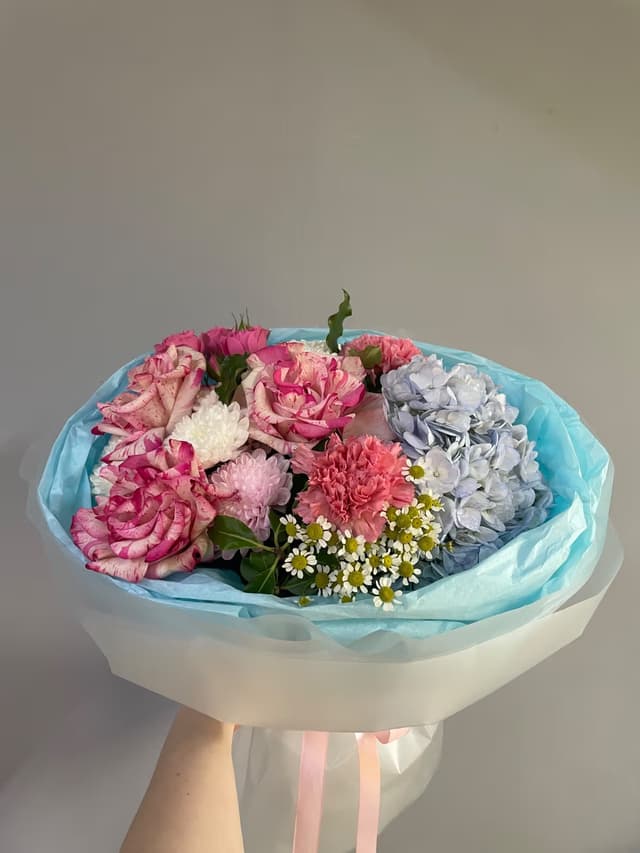 Вдохновение весны — Гортензия, Хризантема кустовая