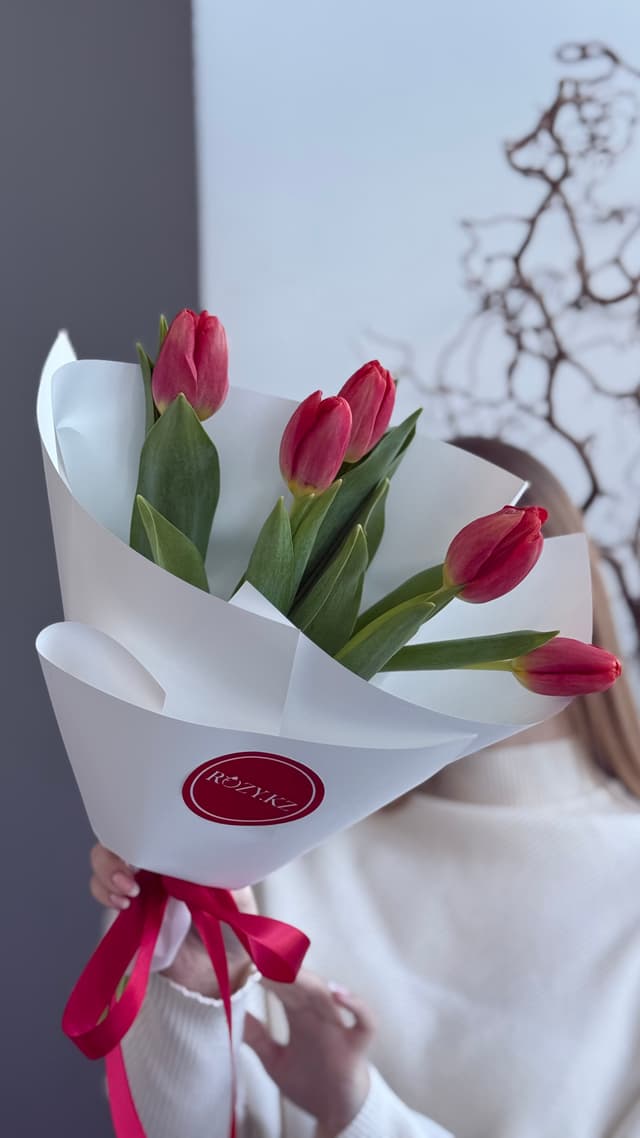 Red 5 tulips