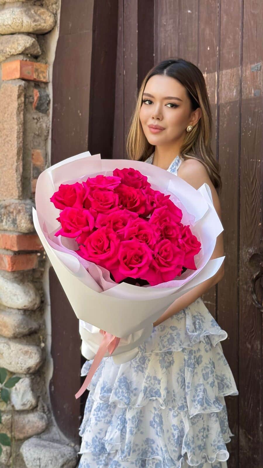 Bouquet of 15 French roses