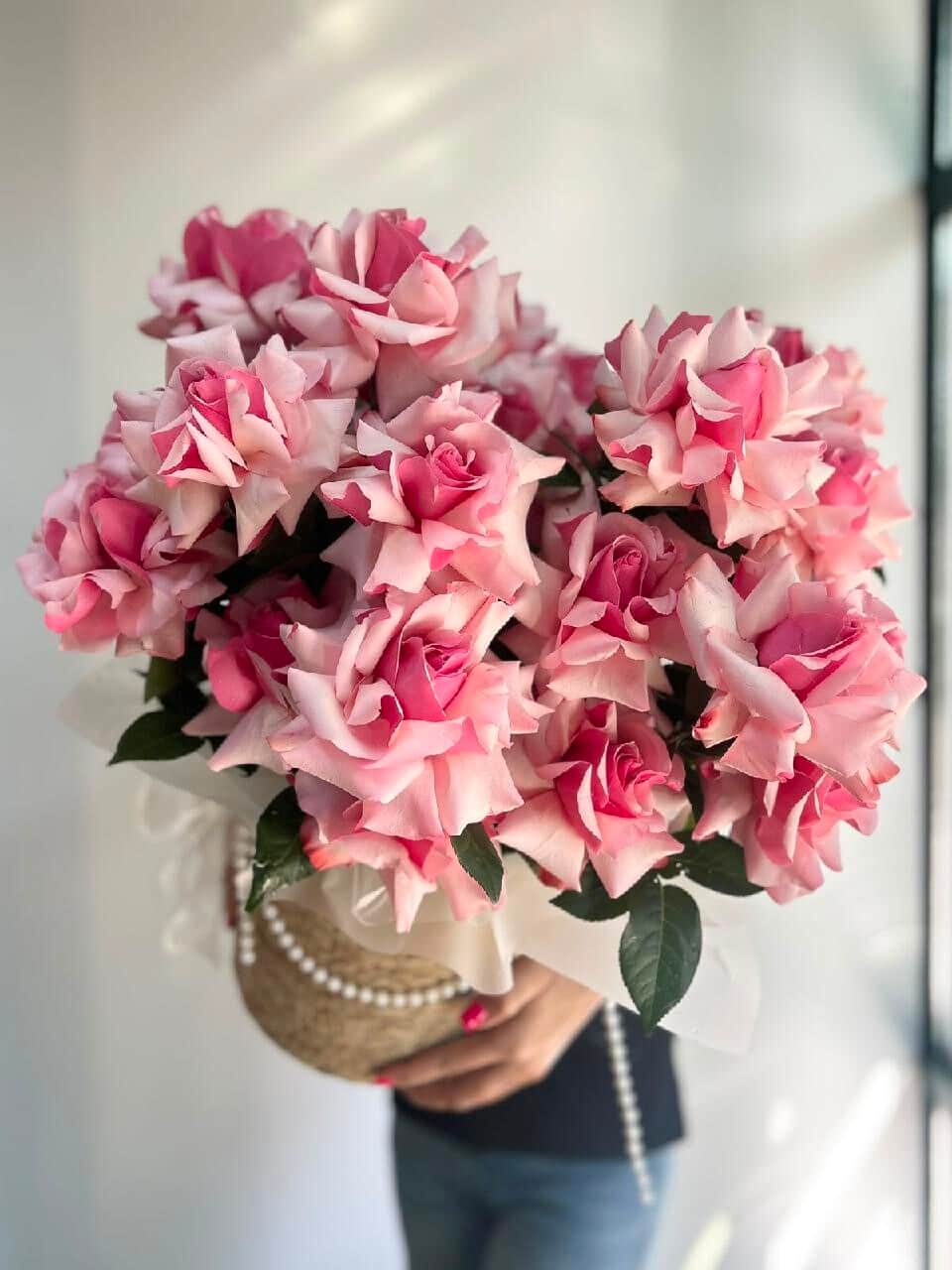 Basket of 25 roses