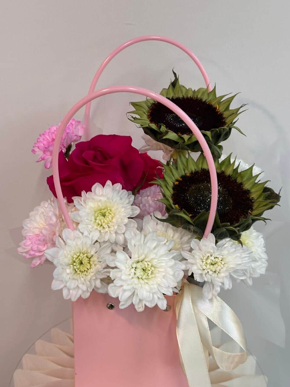Bag with sunflowers