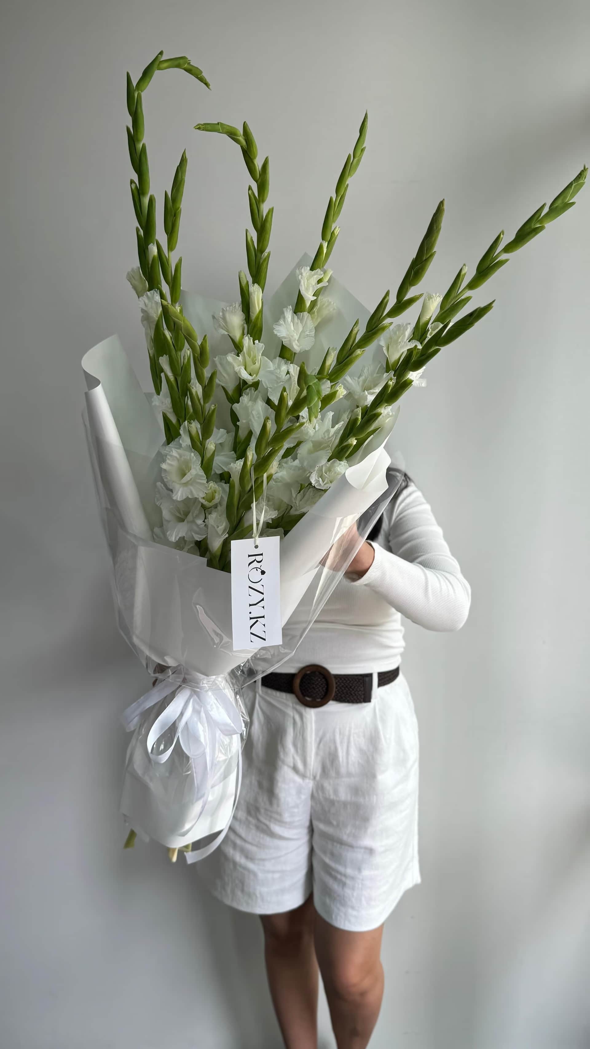 Гүл шоғы 9 гладиолусов WHITE