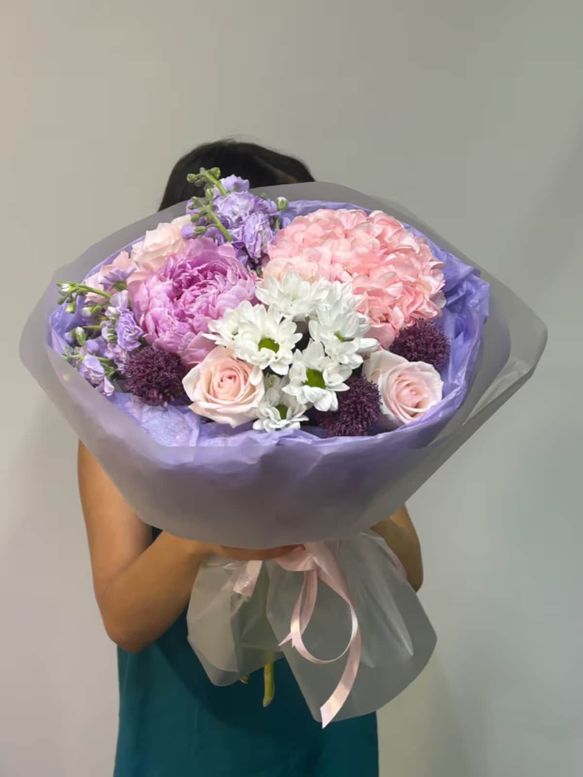«Весеннее вдохновение» — Peony, Rose light pink