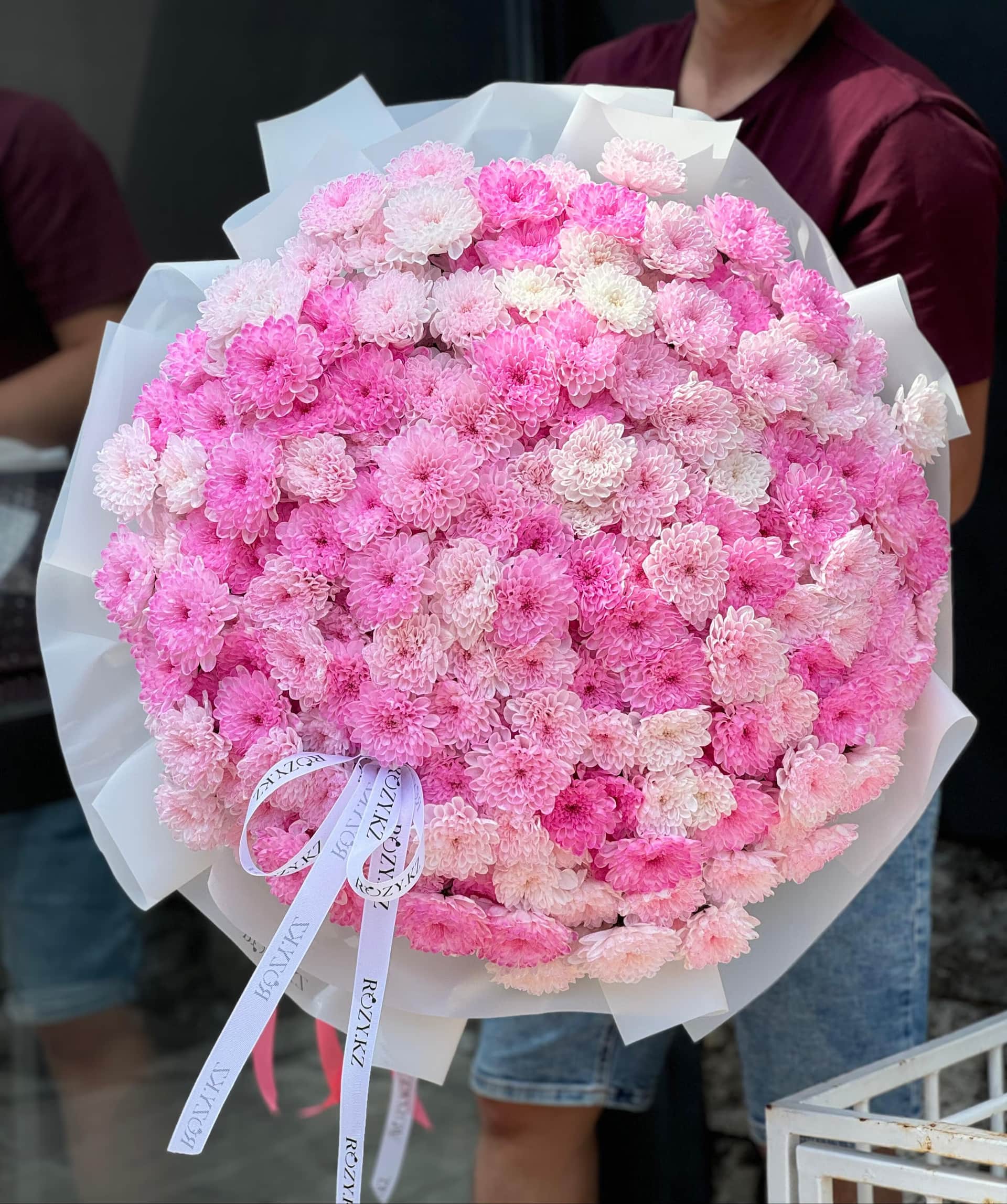 51 pink chrysanthemums