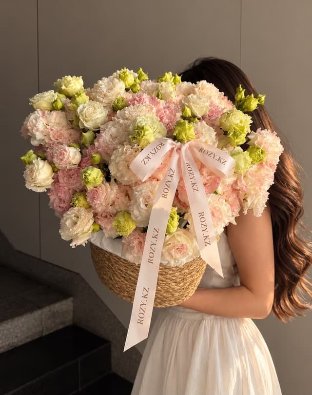 Корзина «Pink Muse» — Эустома